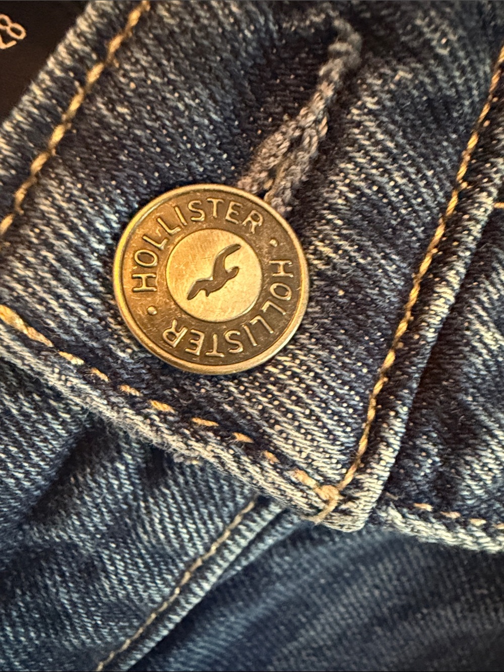 Hollister Y2K Low Rise Midi Short Distressed Vintage Stretch 28/7- Grunge - Picture 8 of 13